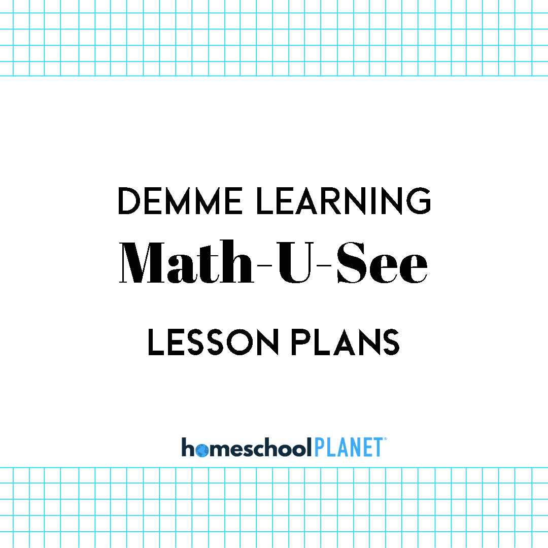 Homeschool Planner Math U See lesson plan button for