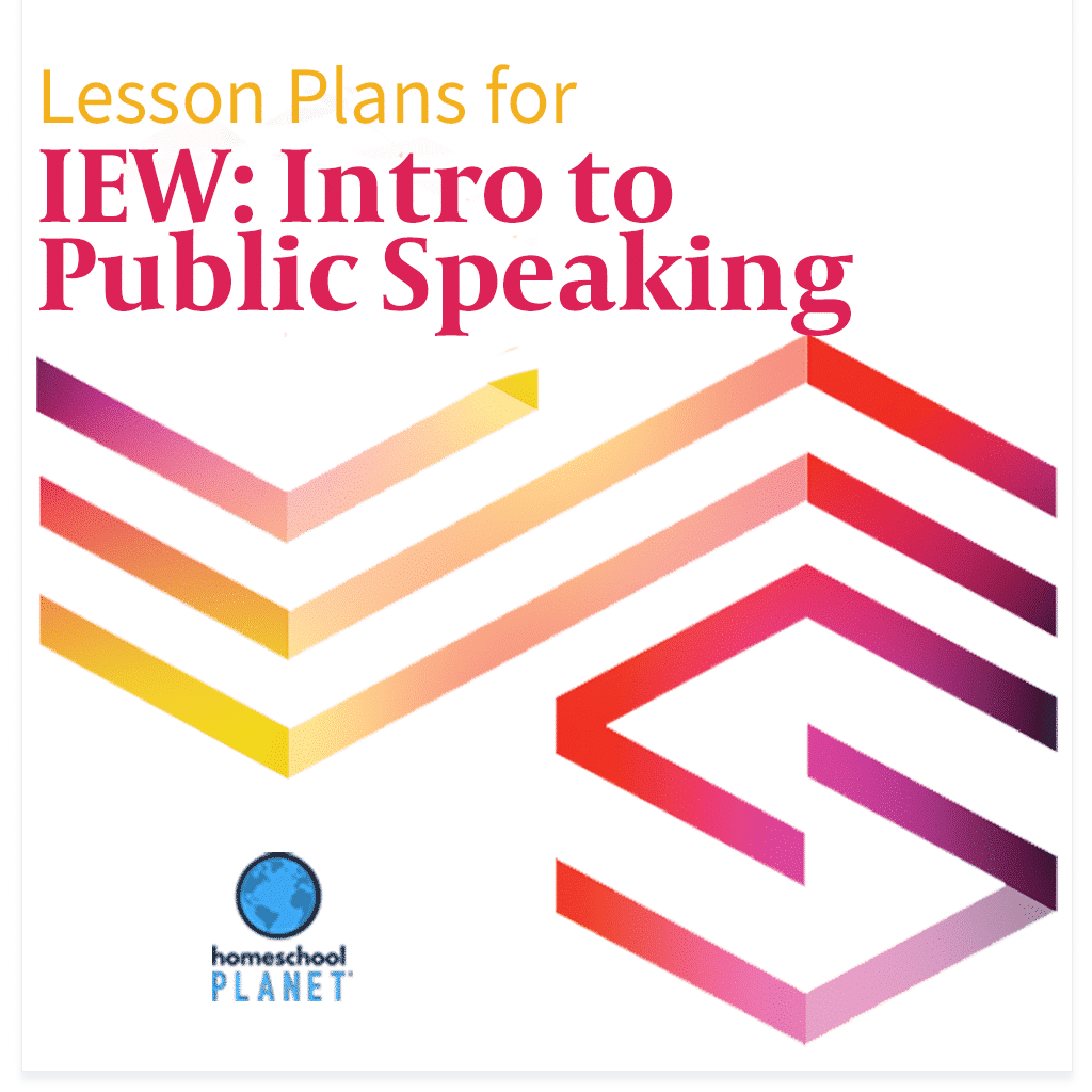 IEW Public Speaking lesson plan cover image