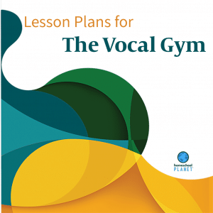 An image showing lesson plans are available at Homeschool Planet for The Vocal Gym by Throga cover image