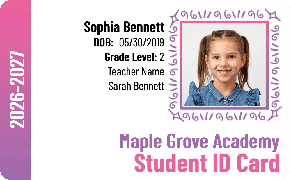 Girly Student ID Card thumbnail