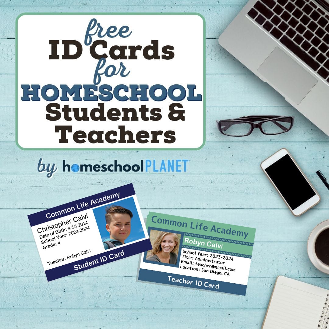 Lesson Id Card Homeschool ID Card - Homeschool Planet