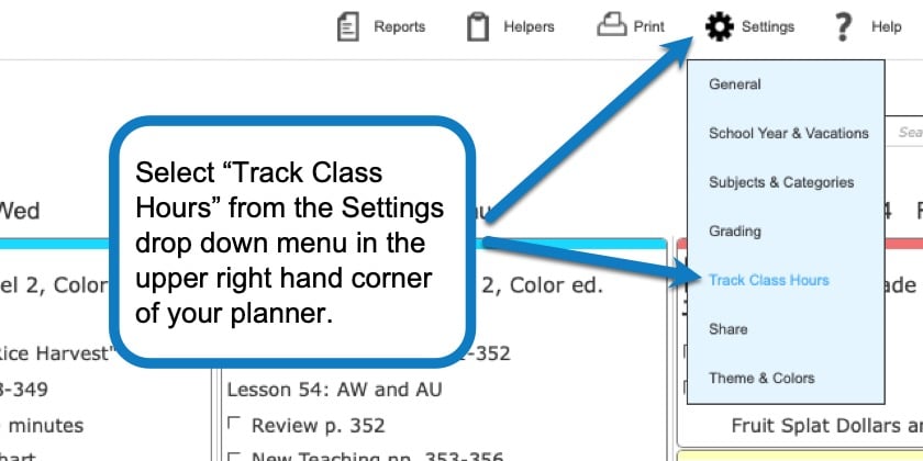 How to track hours in your homeschool planner screenshot 1