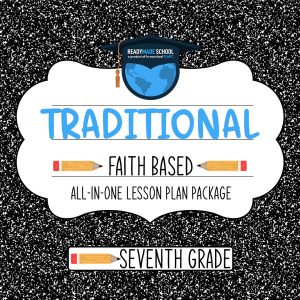 Traditional faith based studies all-in-one lesson plan - seventh grade in homeschool planet image