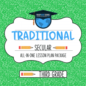 Traditional secular studies all-in-one lesson plan package - third grade in homeschool planet image