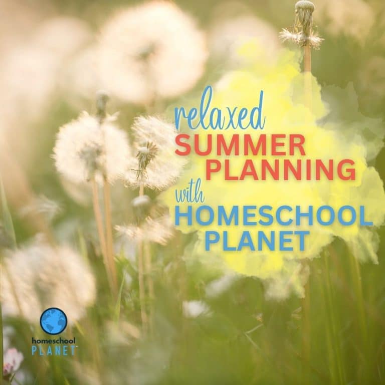 relaxed summer planning with Homeschool Planet image 1