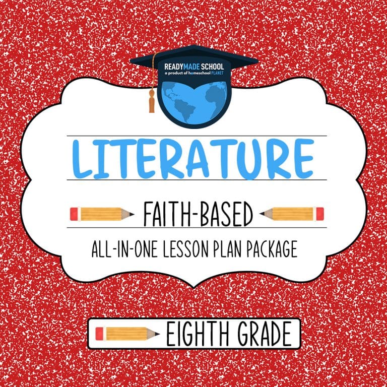Literature Faith Based - eighth grade All-In-One Lesson Plan Package from Homeschool Planet