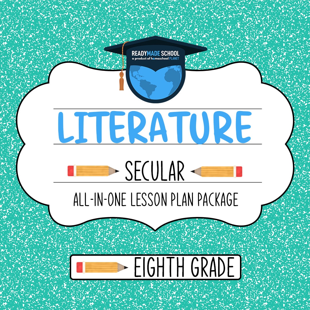 Literature Secular - eighth grade All-In-One Lesson Plan Package from Homeschool Planet