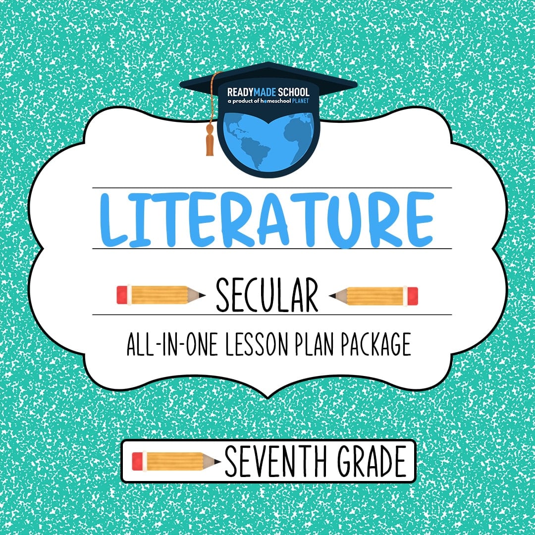 Literature Secular - seventh grade All-In-One Lesson Plan Package from Homeschool Planet