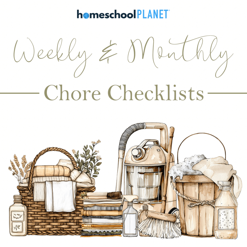 Homeschool Planet Weekly & Monthly - Core Checklists