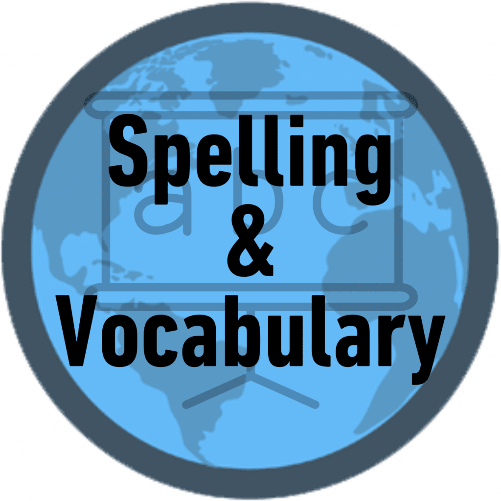 Homeschool Spelling and Vocabulary circle image