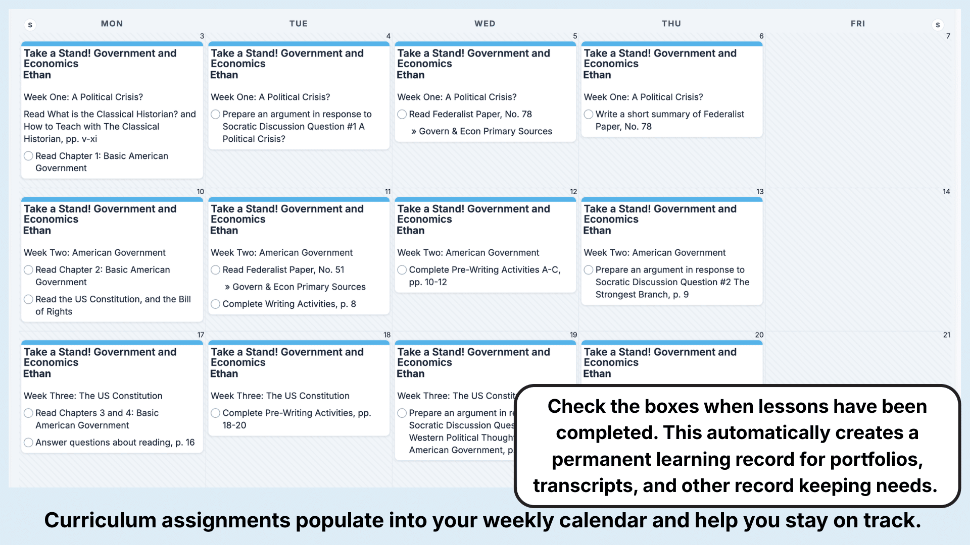 Classical Historian Government Economics Weekly View