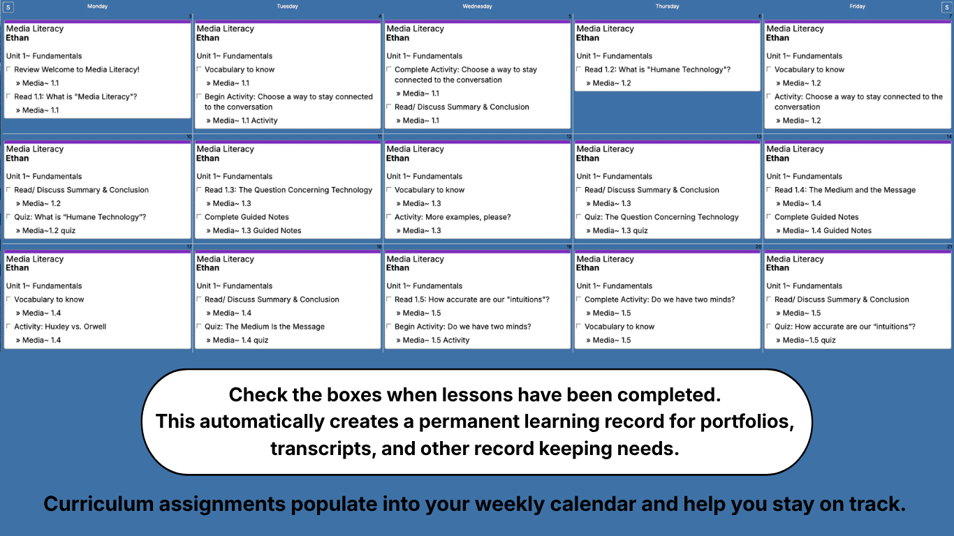 Media Literacy Weekly View