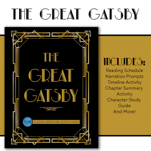 The Great Gatsyy Homeschool Planet Exclusive lesson plan cover