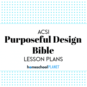 Homeschool Planner Purposeful Design ACSI Bible lesson plans button