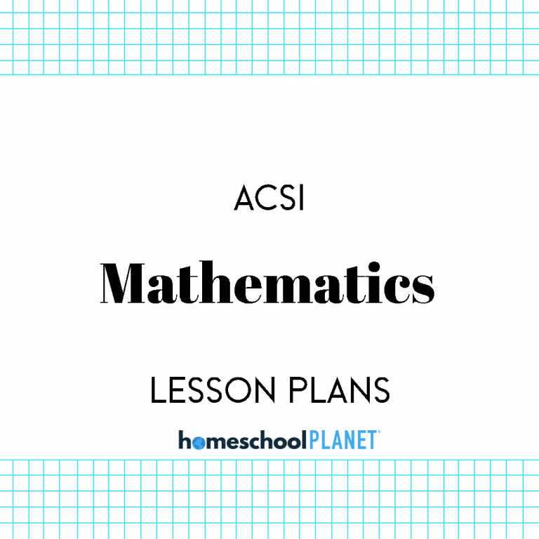 ACSI Mathematics Lesson Plans for Homeschool Planet Cover Image