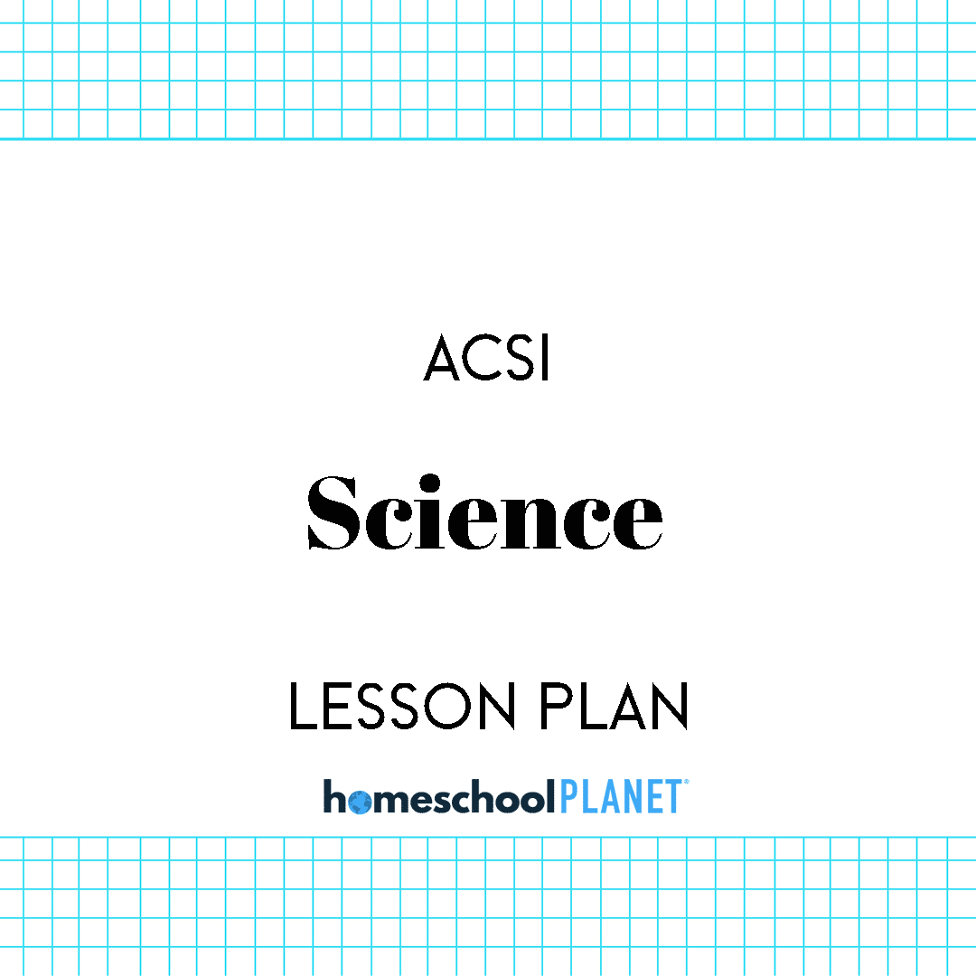Homeschool Planner ACSI Science lesson plans button