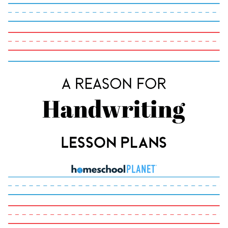 Homeschool Planner A reason for handwriting lesson plan button