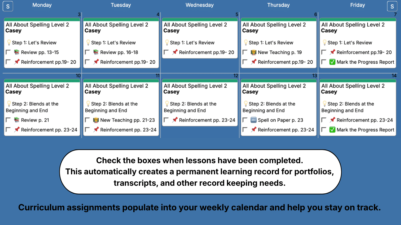 All-Aboout-Spelling-Weekly-View