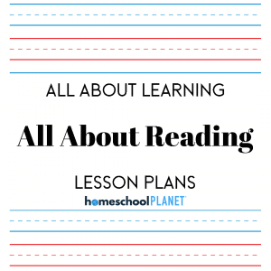 All About Reading lesson plan button for homeschool planet