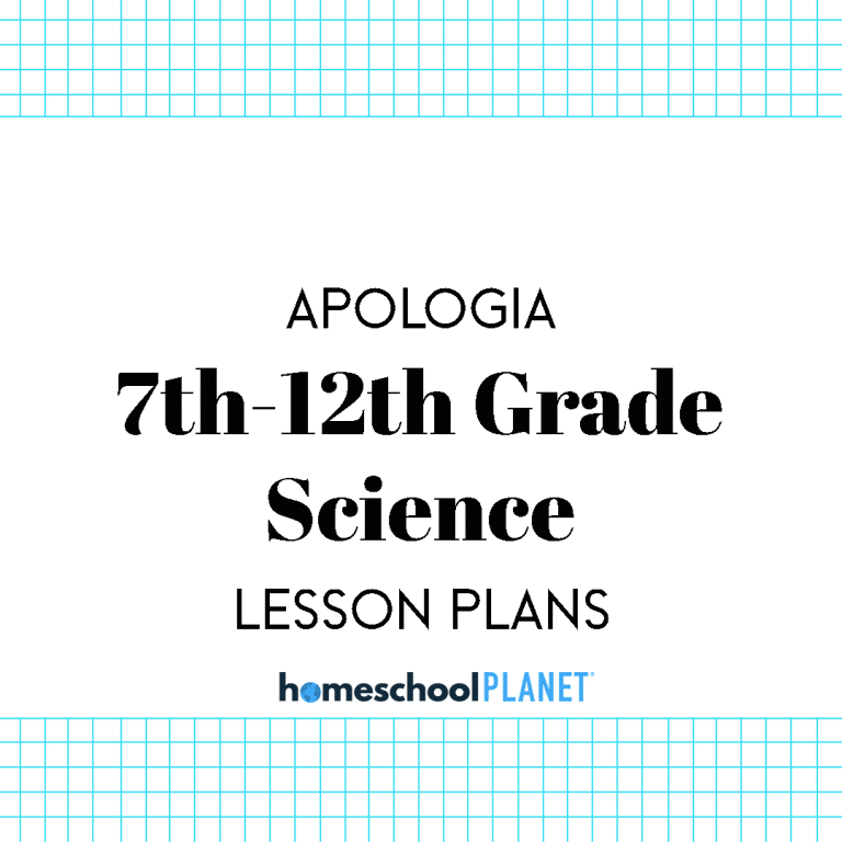 Apologia Science 7th-12th Grade Lesson Plans for Homeschool Planet Cover Image