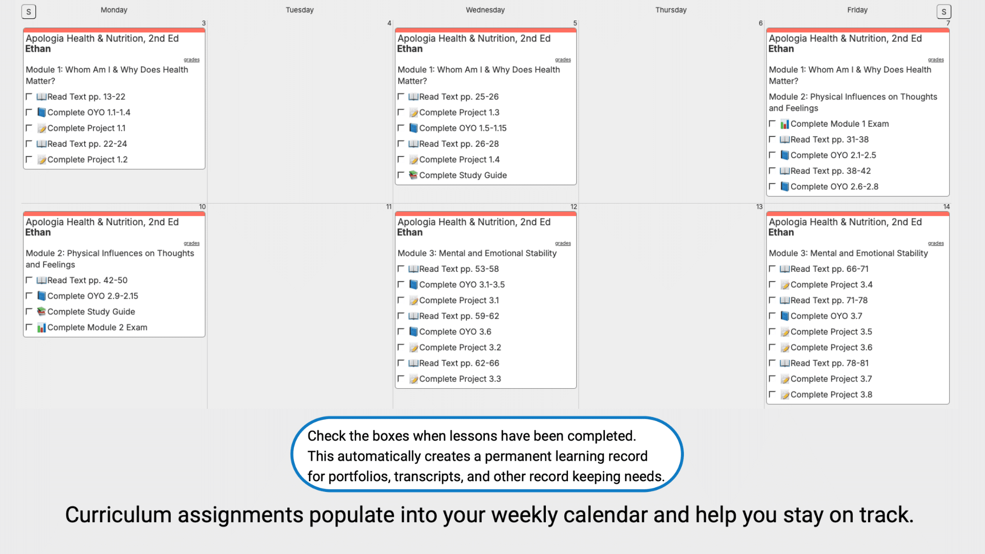 Apologia-Health-Weekly-View