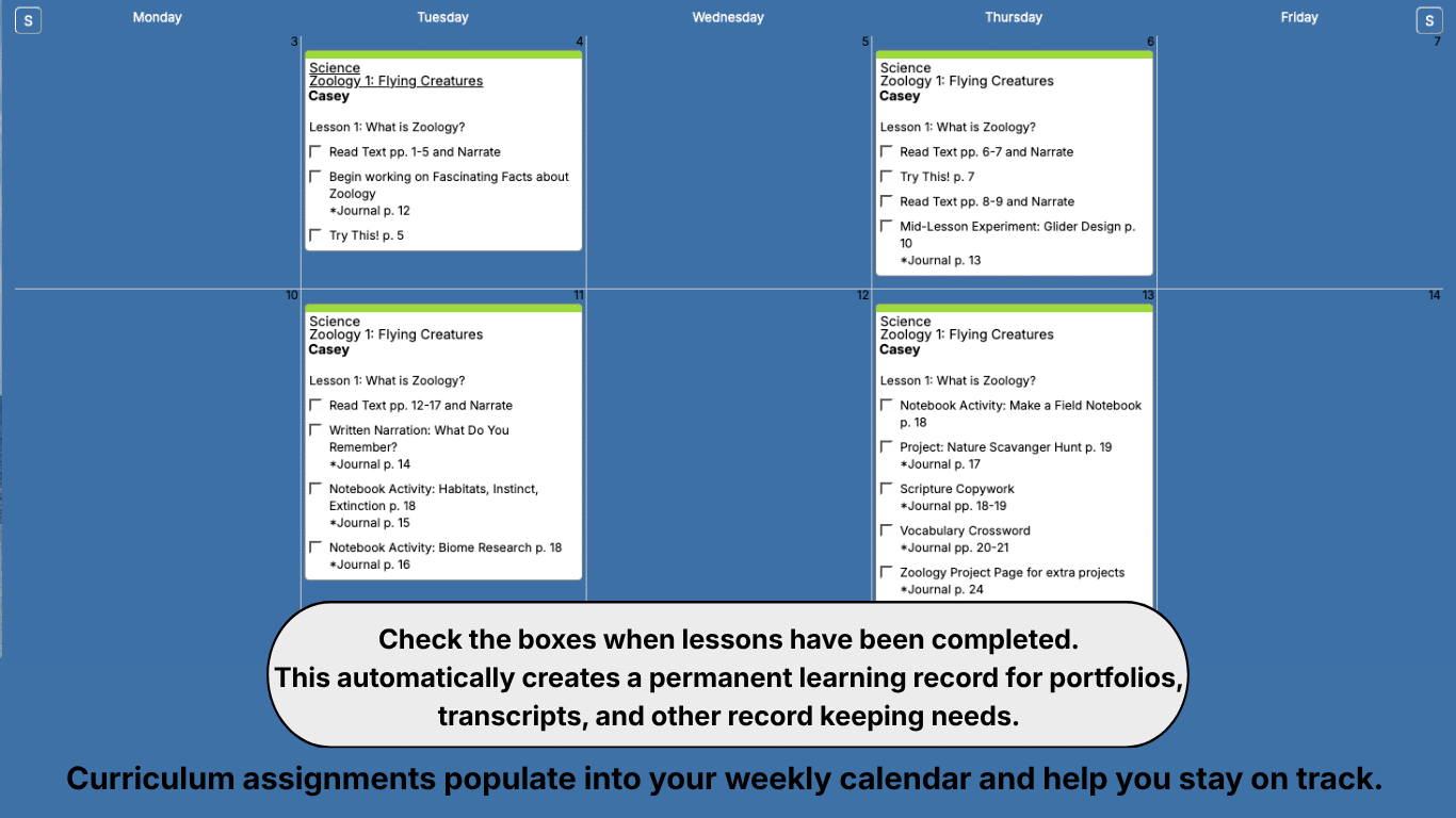 Apologia-elementary-Weekly-view