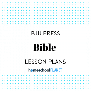 BJU Press Bible lesson plan button for homeschool planet