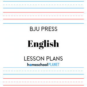 BJU Press English lesson plan button for Homeschool Planet