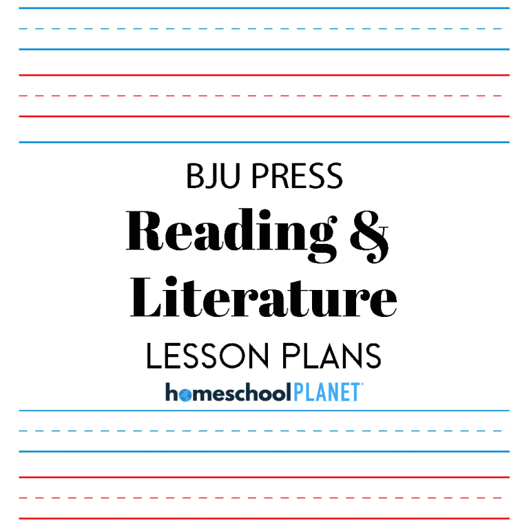 BJU Press Reading lesson plan button for homeschool planet
