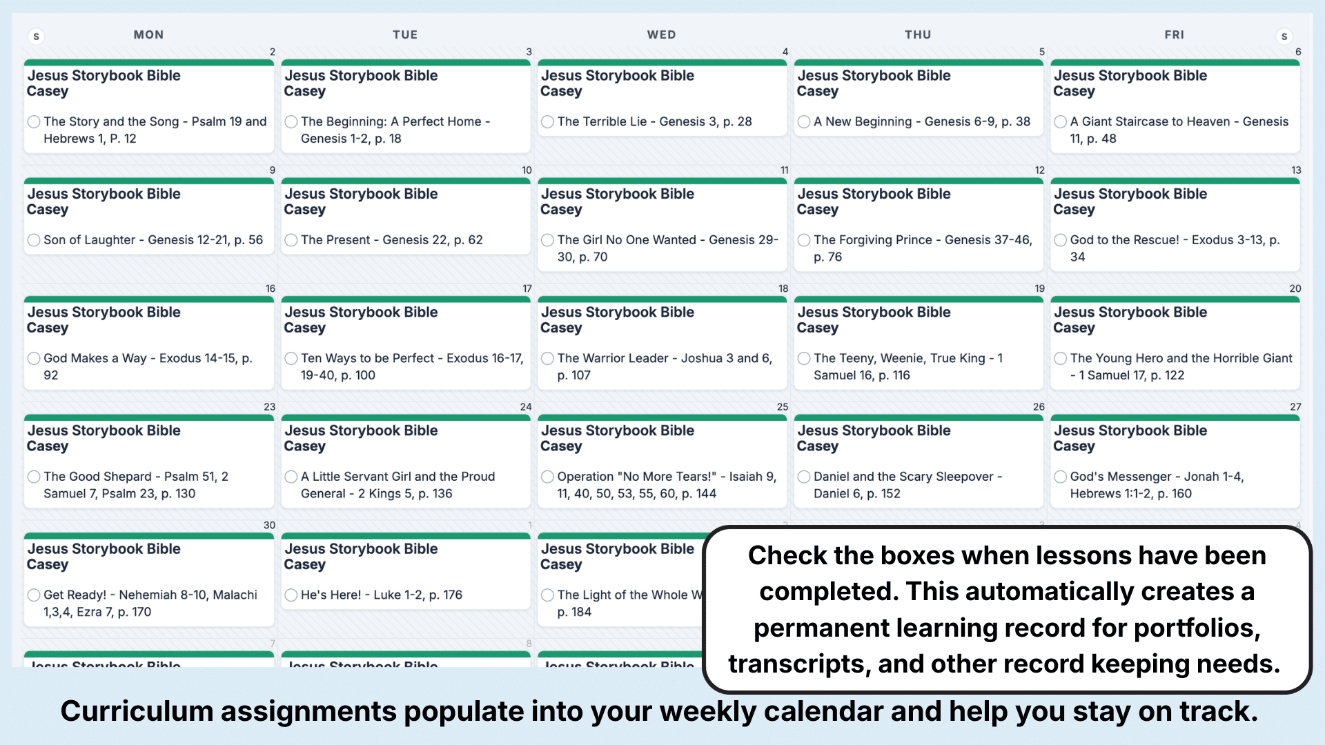 Bible Related Titles Weekly View