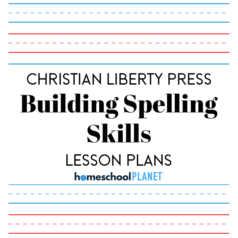 Homeschool Planner Building Spelling Skills by Christian Liberty Press lesson plans button