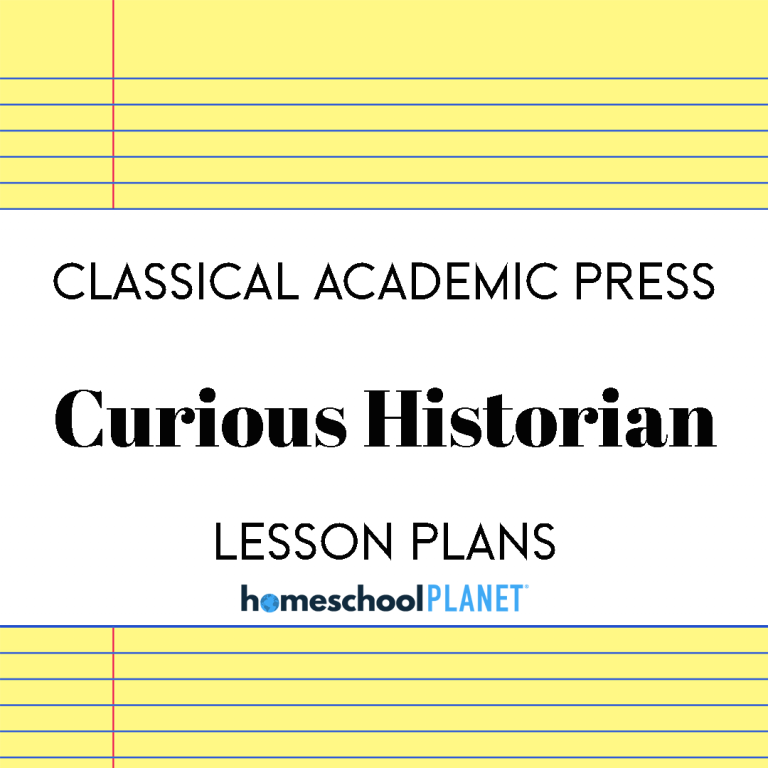 Curious History lesson plans for Homeschool Planet cover image