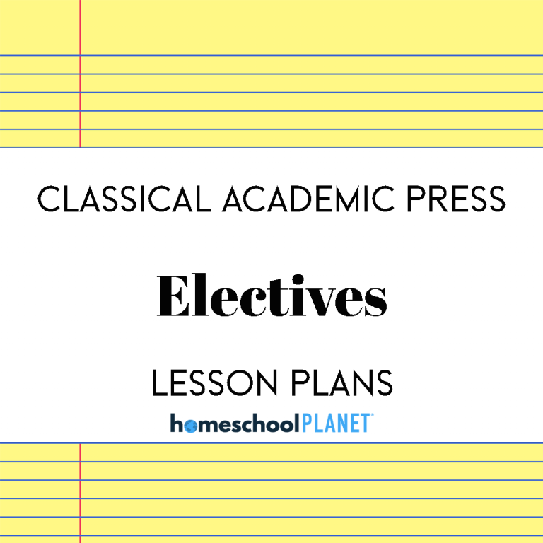Homeschool Planner Classical Academic Press: Electives lesson plan button