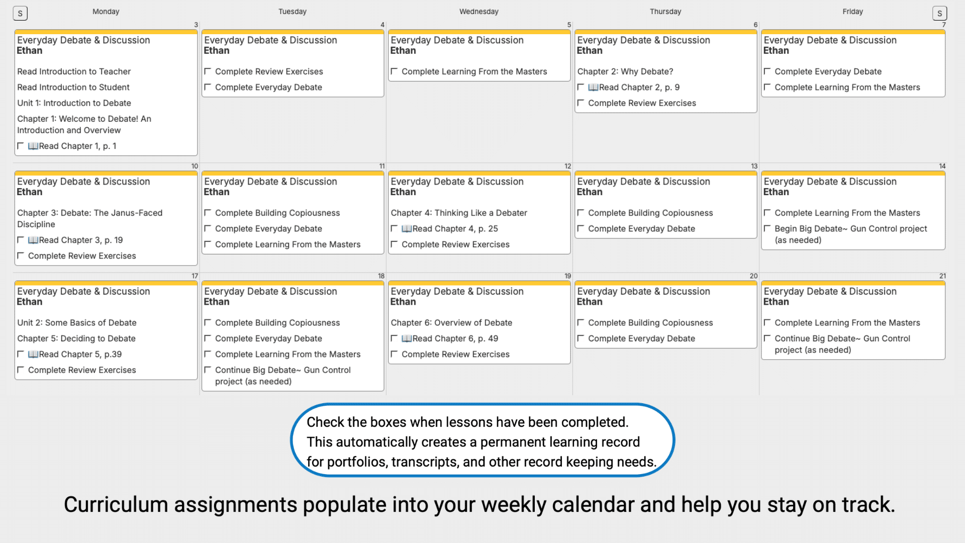 CAP-Electives-Weekly-View