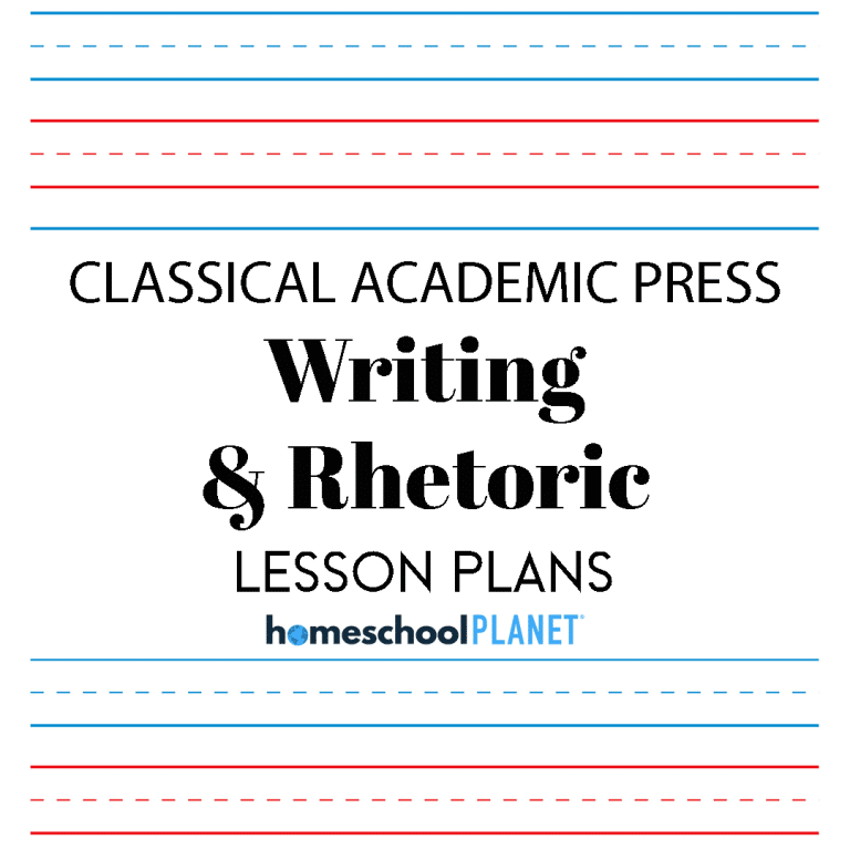 Writing & Rhetoric lesson plan button for Homeschool Planet