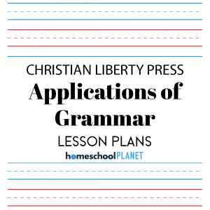 Homeschool Planet Christian Liberty Press: Applications of Grammar lesson plans button