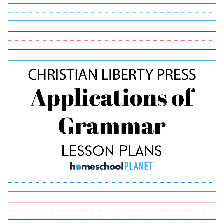 Homeschool Planet Christian Liberty Press: Applications of Grammar lesson plans button