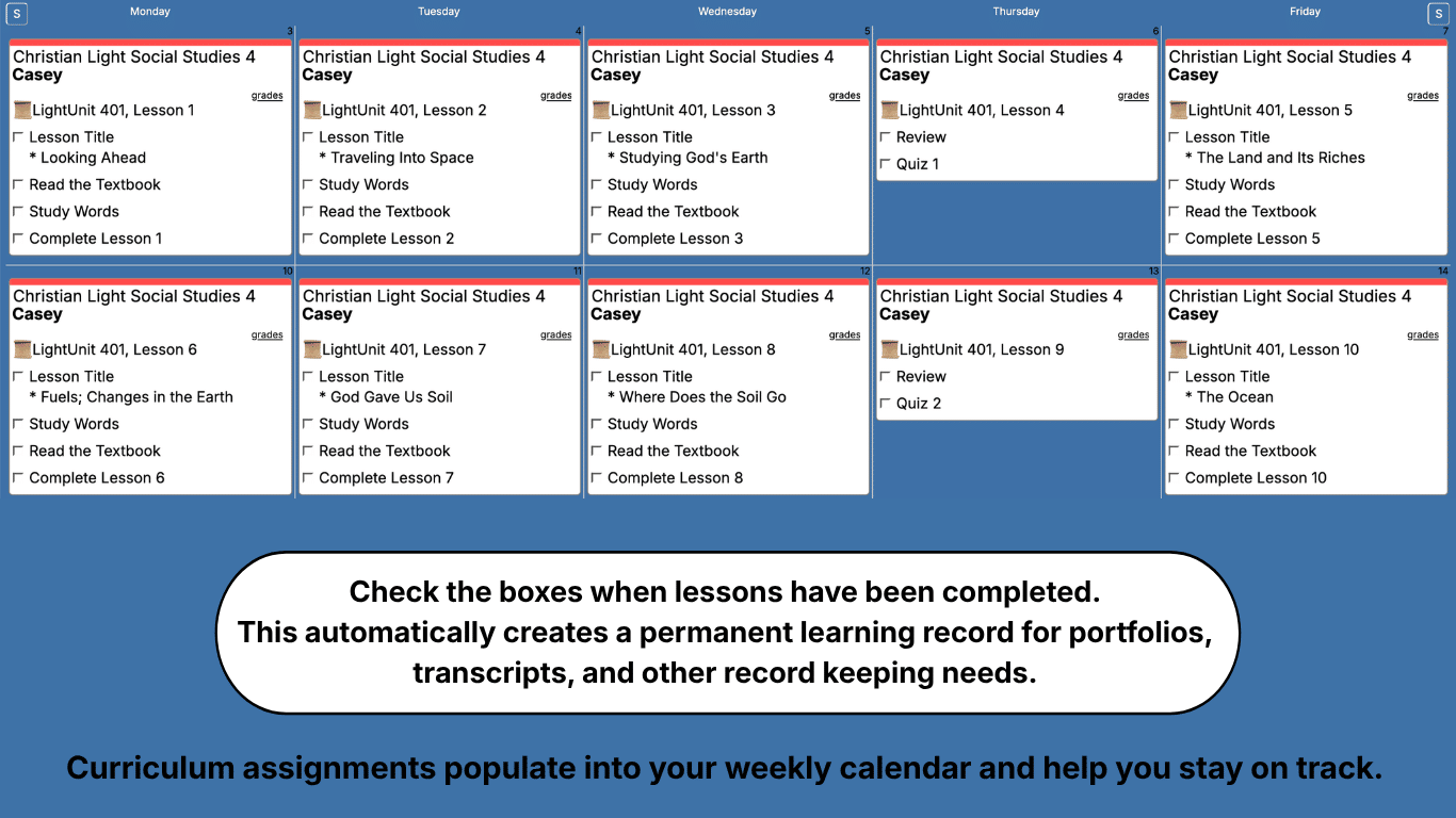 Chrisitan-Light-Social-Studies-Weekly-View