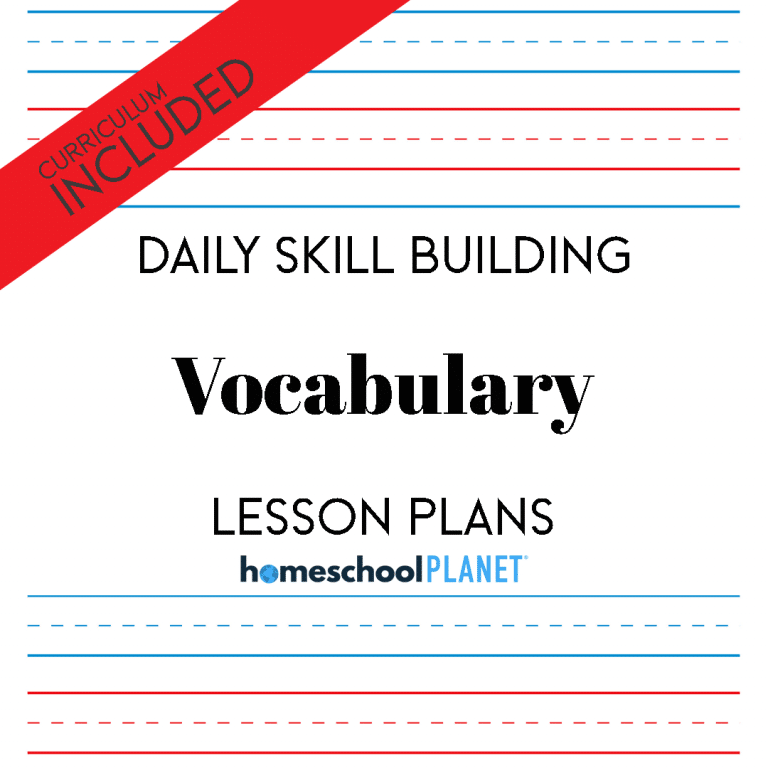 Homeschool Planet Daily Skill Building Vocabulary lesson plans and curriculum cover image