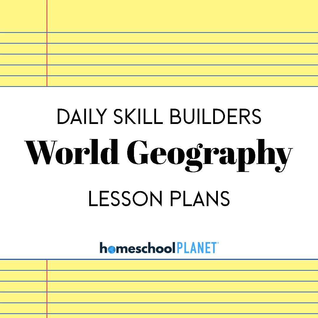 Daily-Skill-World-Geography - Homeschool Planet World Geography Daily Skill Builders lesson plans for Homeschool Planet cover image