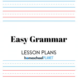 Easy Grammar lesson plan button for homeschool planet