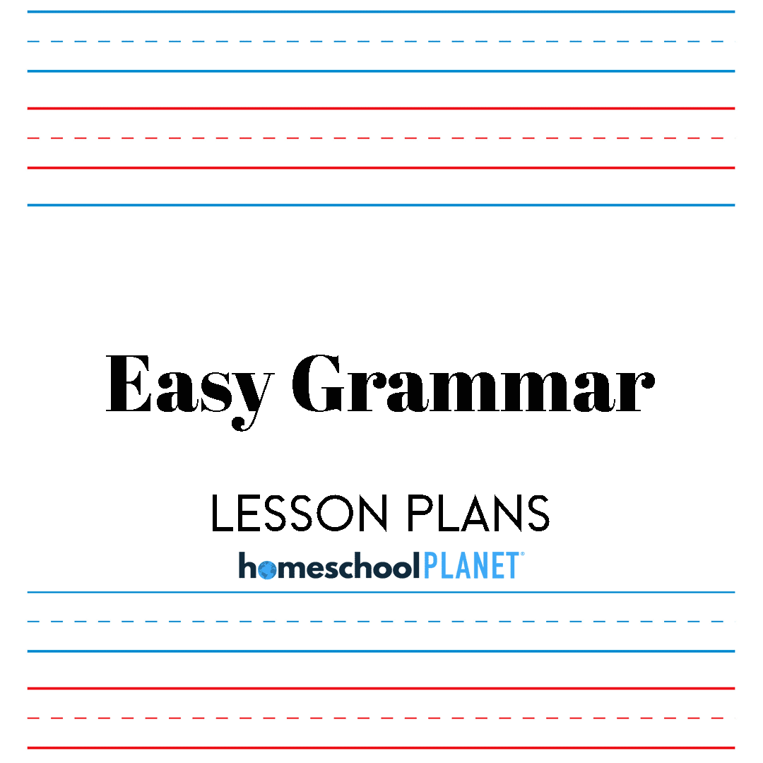Easy Grammar lesson plan cover for Homeschool Planet