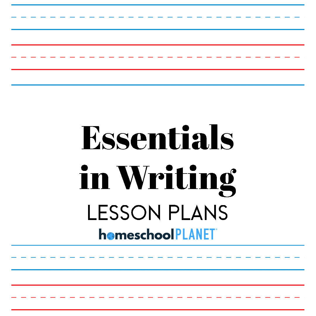 Essentials-in-Writing - Homeschool Planet Essentials in Writing lesson plan button for homeschool planet