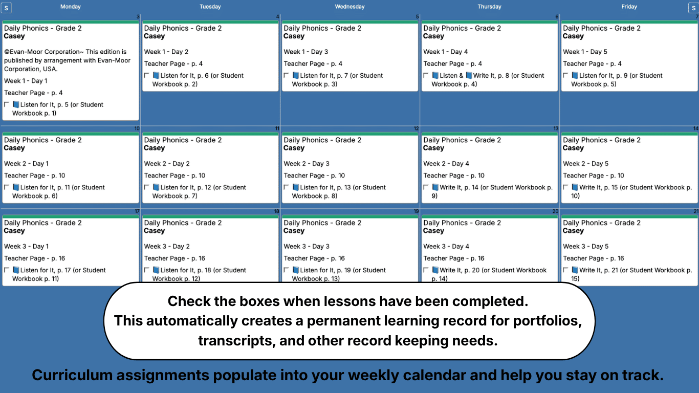 Evan-Moor-Phonics-Reading-Weekly-View