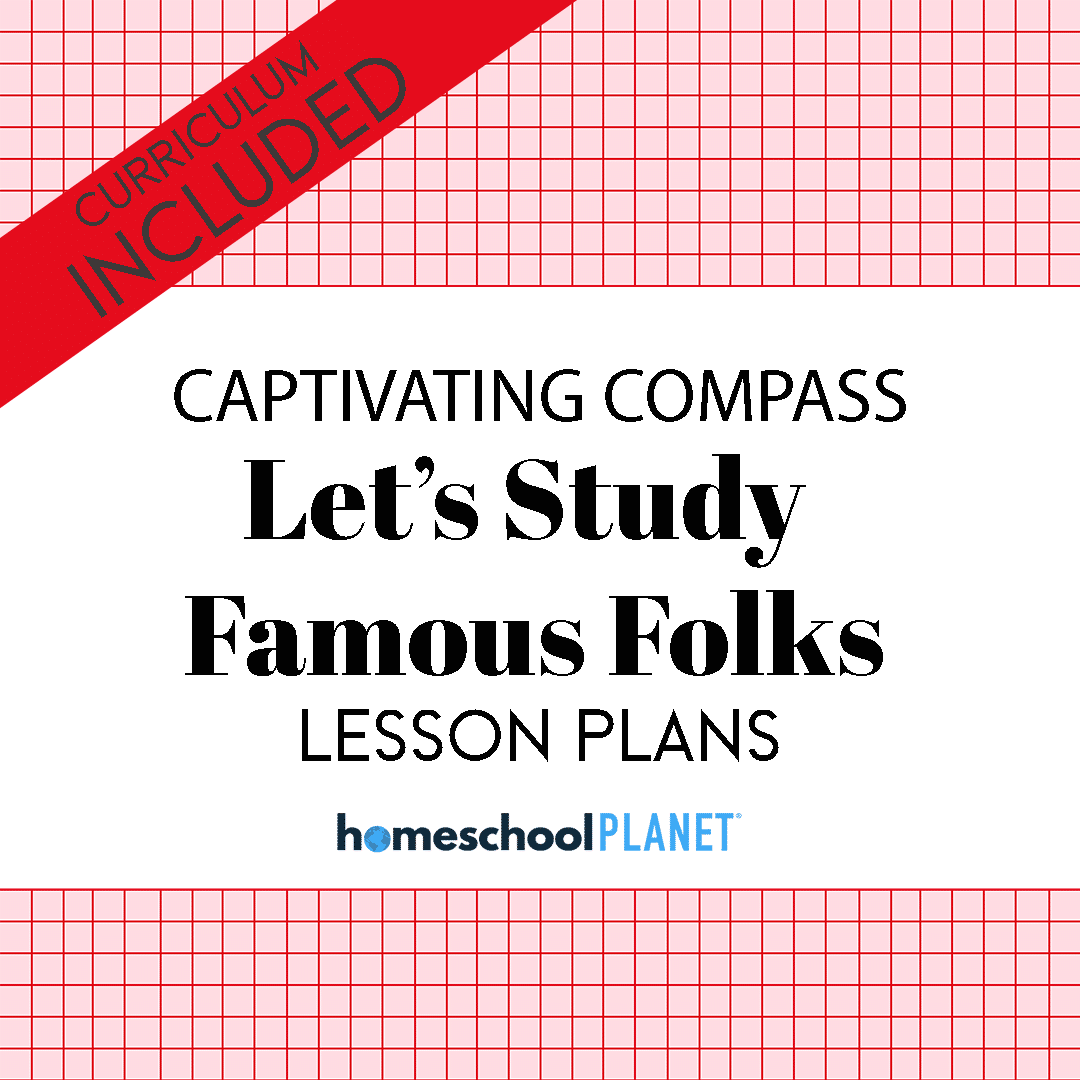Homeschool Planner Lets study famous folks curriculum included image