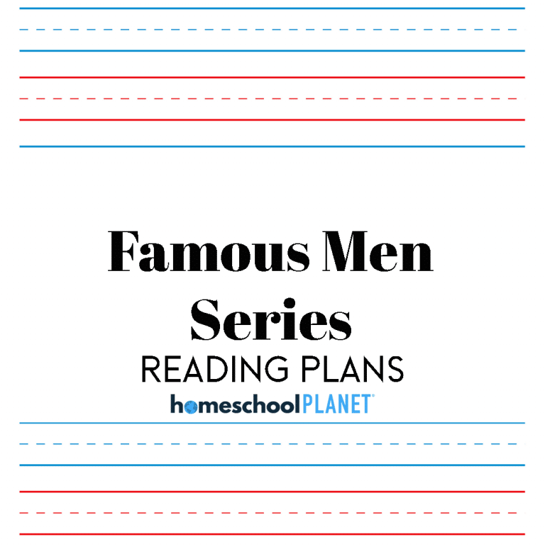 Reading Plans button for the Famous Men Series with Homeschool Planet