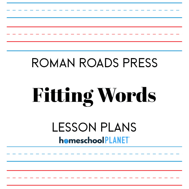 Homeschool Planet Fitting Words lesson plans cover
