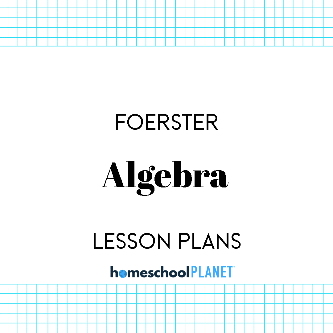 Homeschool Planet Foerster Algebra lesson plans button