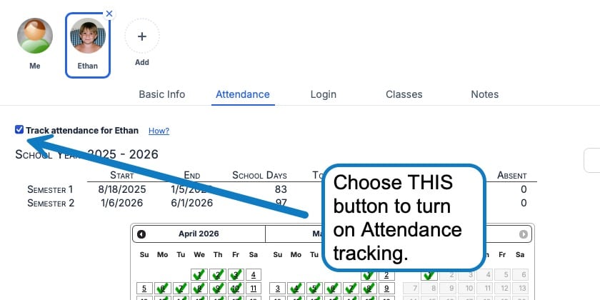 Setting Up Attendance Tracking 3