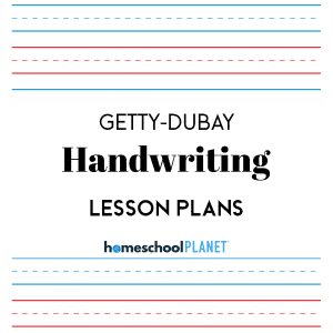 Homeschool Planet Getty-Dubay Handwriting lesson plans button